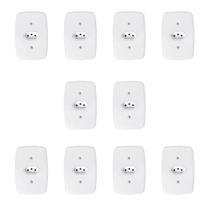Conjunto com 10 Tomadas 2P+T 20A 250V Pluzie Branco 4x2 Conjunto com 10 Tomadas 2P+T 20A 250V Pluzie Branco 4x2