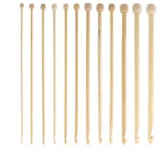 Conjunto Com 12 Agulhas Bambu Crochê Tricô Afegão Tunisiano Conjunto Com 12 Agulhas Bambu Crochê Tricô Afegão Tunisiano