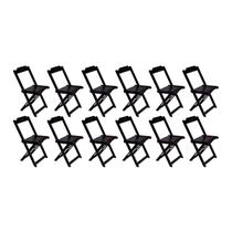 Conjunto com 12 Cadeiras Dobráveis em Madeira Maciça - Tabaco Conjunto com 12 Cadeiras Dobráveis em Madeira Maciça - Tabaco