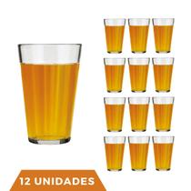Conjunto Com 12 Copo Americano Long Drink 450ml Vidro Nadir