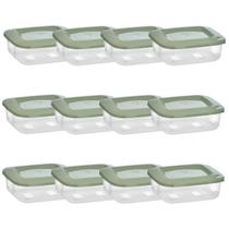 Conjunto Com 12 Potes Hermético Quadrado BPA Free 335 ml Conjunto Com 12 Potes Hermético Quadrado BPA Free 335 ml