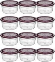 Conjunto Com 12 Potes Redondo Hermético BPA Free 400 ml Conjunto Com 12 Potes Redondo Hermético BPA Free 400 ml