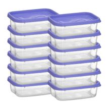 Conjunto Com 12 Potes Retangular Graduado BPA Free 300ml Conjunto Com 12 Potes Retangular Graduado BPA Free 300ml