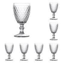 Conjunto Com 12 Taças De Vidro Vinho 230Ml Bico De Abacaxi