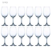 Conjunto Com 12 Taças Para Vinho 615Ml Em Vidro Transparente
