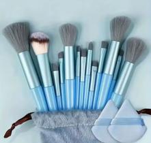 Conjunto Com 13 Pincéis Maquiagem Macios Pó Sombra Contorno