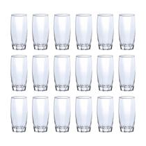 Conjunto com 18 Copos de Vidro 370ml Florence Transparente