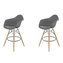 Conjunto com 2 Banqueta para Sala de Jantar Arm Pp Dsw