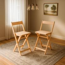 Conjunto com 2 Banquetas Dobráveis para Bistro balcão Ismalu
