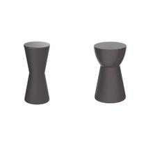 Conjunto com 2 Banquetas - Dub/Sili Cinza Mushroom Conjunto com 2 Banquetas - Dub/Sili Cinza Mushroom