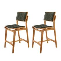 Conjunto Com 2 Banquetas Eva Moderna Jade Imbuia Natural Conjunto Com 2 Banquetas Eva Moderna Jade Imbuia Natural