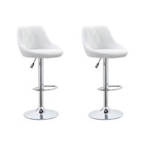 Conjunto com 2 Banquetas Giratórias Milano Branco Conjunto com 2 Banquetas Giratórias Milano Branco