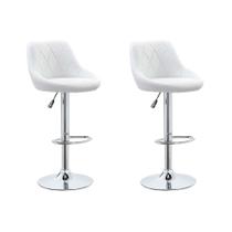 Conjunto com 2 Banquetas Giratórias Milano Branco