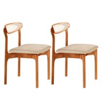 Conjunto com 2 Cadeira de Jantar Noronha Premium Moderna Mobília