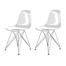 Conjunto com 2 Cadeira para Sala de Jantar Eames Pc Eiffel