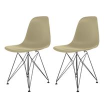 Conjunto com 2 Cadeira para Sala de Jantar Eames Pp Eiffel