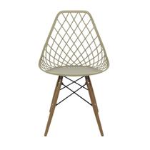 Conjunto com 2 Cadeira para Sala de Jantar Kayla Dsw Bege/Fendi Conjunto com 2 Cadeira para Sala de Jantar Kayla Dsw Bege/Fendi
