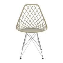 Conjunto com 2 Cadeira para Sala de Jantar Kayla Eiffel Bege/Fendi