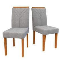 Conjunto com 2 Cadeiras Amanda Linho Cinza e Ype Conjunto com 2 Cadeiras Amanda Linho Cinza e Ype