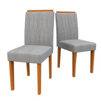 Conjunto com 2 Cadeiras Ana Linho Cinza e Ype Conjunto com 2 Cadeiras Ana Linho Cinza e Ype