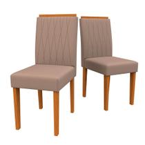 Conjunto com 2 Cadeiras Ana Veludo Bege e Ype Conjunto com 2 Cadeiras Ana Veludo Bege e Ype