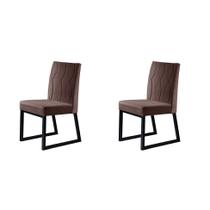 Conjunto com 2 Cadeiras Atena IV Marrom 98 cm