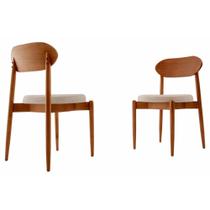 Conjunto com 2 cadeiras Ballare em Madeira Maciça para Sala de Jantar