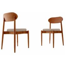 Conjunto Com 2 Cadeiras Ballare Moderna Mobília Milano/ Cinam.imbuia