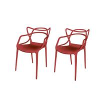 Conjunto com 2 Cadeiras Berrini Vermelho