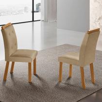 Conjunto com 2 Cadeiras Celine MDF Moderna Mobília