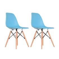 Conjunto com 2 Cadeiras Charles Eames Azul Claro