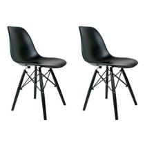 Conjunto com 2 Cadeiras Charles Eames Preto