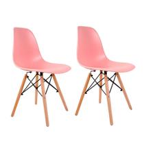 Conjunto com 2 Cadeiras Charles Eames Rosa