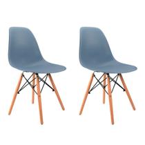 Conjunto com 2 Cadeiras de Jantar Eames Quilmes Azul Zimbro