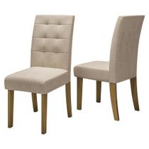 Conjunto Com 2 Cadeiras De Jantar Multimóveis Cr50040 Bege Conjunto Com 2 Cadeiras De Jantar Multimóveis Cr50040 Bege