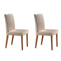 Conjunto com 2 Cadeiras de Jantar Tália I Creme