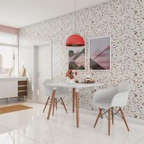 Conjunto com 2 Cadeiras Dover com Braço Branco