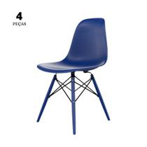Conjunto Com 2 Cadeiras Eames Azul Bic Empório Tiffany Base Em Polipropileno