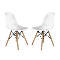Conjunto com 2 Cadeiras Eames Prizi Lake - Branca