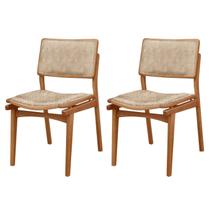 Conjunto com 2 Cadeiras em Madeira Eloa