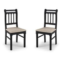Conjunto Com 2 Cadeiras em Madeira Maciça Mv Outlet Conjunto Com 2 Cadeiras em Madeira Maciça Mv Outlet