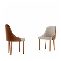 Conjunto Com 2 Cadeiras Esmeralda Em Madeira Maciça Moderna Linho Off/star Caramelo Conjunto Com 2 Cadeiras Esmeralda Em Madeira Maciça Moderna Linho Off/star Caramelo