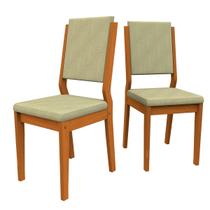 Conjunto Com 2 Cadeiras Estofadas Carol Cor Ype Animalle Marfim New Ceval