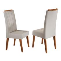 Conjunto com 2 Cadeiras Estofadas Veludo Sala de Jantar Sofia Viero