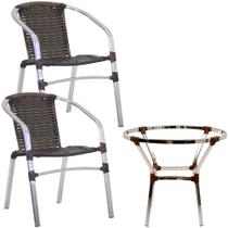 Conjunto com 2 Cadeiras Floripa e Mesa Ascoli Trama Original Conjunto com 2 Cadeiras Floripa e Mesa Ascoli Trama Original