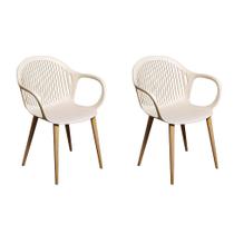 Conjunto com 2 Cadeiras Hilary Bege