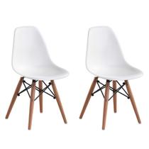 Conjunto com 2 Cadeiras Infantis Eames Branco