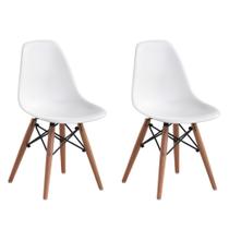 Conjunto com 2 Cadeiras Infantis Eames Branco Conjunto com 2 Cadeiras Infantis Eames Branco
