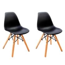 Conjunto com 2 Cadeiras Infantis Eames Preto Conjunto com 2 Cadeiras Infantis Eames Preto