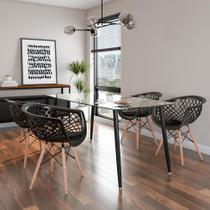 Conjunto com 2 Cadeiras Jutaí Preto Conjunto com 2 Cadeiras Jutaí Preto